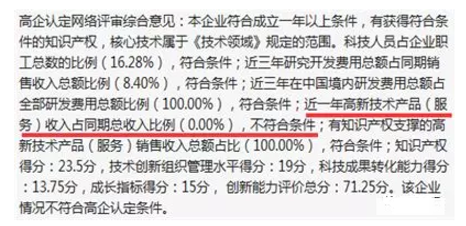 高企申报中高新技术产品（服务）收入被一票否决的原因有哪些？